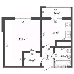 1-к квартира, вторичка, 37м2, 7/18 этаж