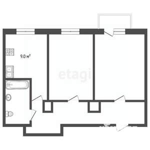 2-к квартира, вторичка, 50м2, 3/7 этаж