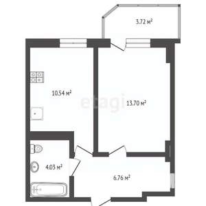 1-к квартира, вторичка, 37м2, 16/24 этаж