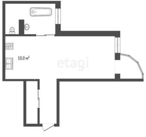 Студия квартира, вторичка, 48м2, 2/19 этаж