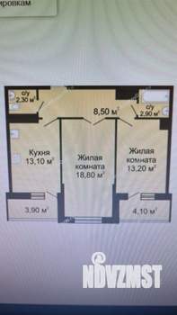 2-к квартира, вторичка, 67м2, 23/25 этаж