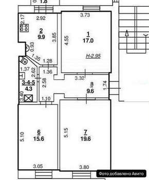 3-к квартира, вторичка, 59м2, 4/5 этаж