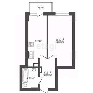 1-к квартира, вторичка, 39м2, 9/25 этаж