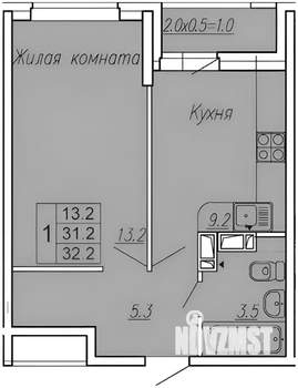 1-к квартира, вторичка, 33м2, 3/25 этаж