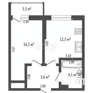 1-к квартира, вторичка, 38м2, 22/24 этаж