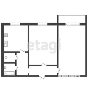 2-к квартира, вторичка, 45м2, 4/9 этаж