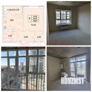 1-к квартира, вторичка, 39м2, 1/10 этаж