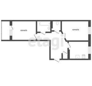 2-к квартира, вторичка, 68м2, 5/22 этаж