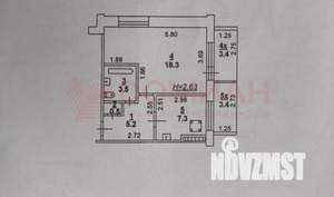 2-к квартира, вторичка, 38м2, 7/9 этаж