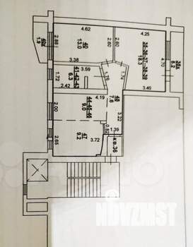 3-к квартира, вторичка, 68м2, 8/8 этаж