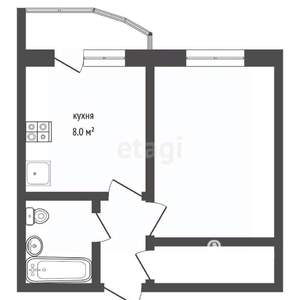 1-к квартира, вторичка, 31м2, 19/20 этаж