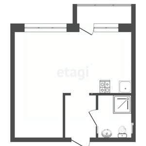 Студия квартира, вторичка, 35м2, 2/9 этаж