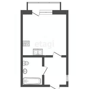 Студия квартира, вторичка, 31м2, 15/17 этаж
