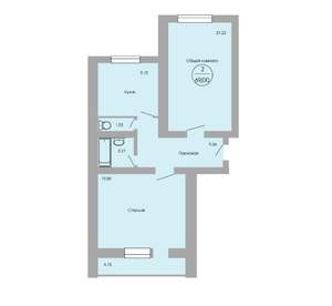 2-к квартира, вторичка, 69м2, 6/9 этаж