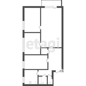 4-к квартира, вторичка, 60м2, 5/5 этаж