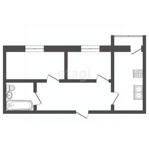 2-к квартира, вторичка, 50м2, 9/12 этаж