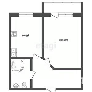 1-к квартира, вторичка, 37м2, 4/5 этаж