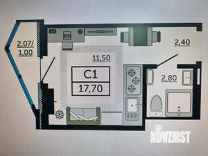 Студия квартира, вторичка, 18м2, 4/25 этаж