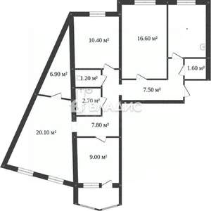 4-к квартира, вторичка, 93м2, 9/10 этаж