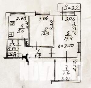 3-к квартира, вторичка, 57м2, 2/9 этаж