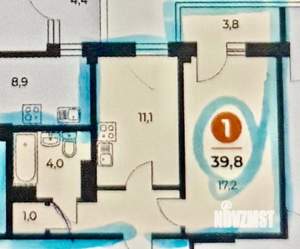 1-к квартира, вторичка, 40м2, 10/18 этаж