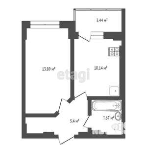 1-к квартира, вторичка, 36м2, 17/20 этаж