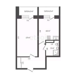 1-к квартира, вторичка, 48м2, 25/25 этаж
