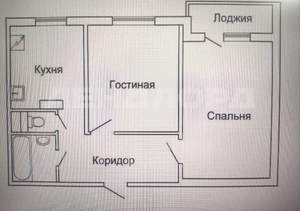 2-к квартира, вторичка, 53м2, 8/10 этаж