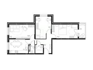 3-к квартира, вторичка, 68м2, 20/25 этаж