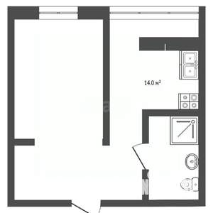 1-к квартира, вторичка, 44м2, 18/26 этаж