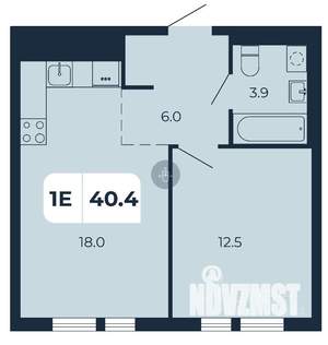 1-к квартира, вторичка, 40м2, 4/17 этаж