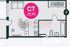 Студия квартира, сданный дом, 25м2, 14/25 этаж