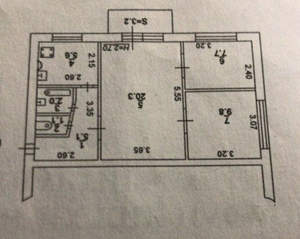 3-к квартира, вторичка, 52м2, 4/5 этаж