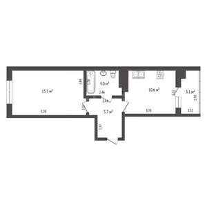 1-к квартира, вторичка, 36м2, 11/23 этаж