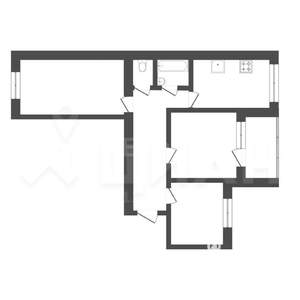 3-к квартира, вторичка, 63м2, 1/5 этаж
