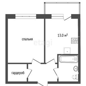 1-к квартира, вторичка, 41м2, 8/10 этаж