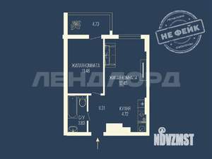 1-к квартира, вторичка, 41м2, 18/26 этаж