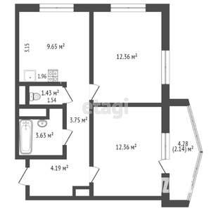 2-к квартира, вторичка, 48м2, 10/20 этаж
