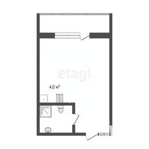 Студия квартира, вторичка, 24м2, 4/24 этаж