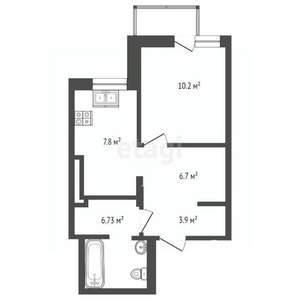 1-к квартира, вторичка, 36м2, 18/25 этаж
