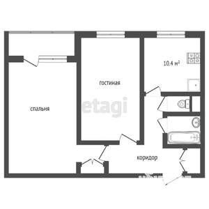 2-к квартира, вторичка, 56м2, 18/24 этаж