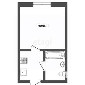 1-к квартира, вторичка, 22м2, 3/5 этаж