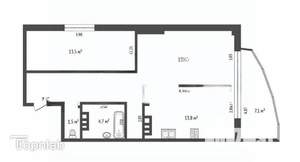 2-к квартира, вторичка, 61м2, 16/18 этаж