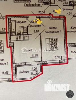 1-к квартира, вторичка, 40м2, 12/24 этаж