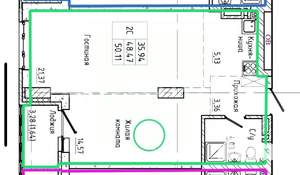 2-к квартира, вторичка, 48м2, 17/24 этаж