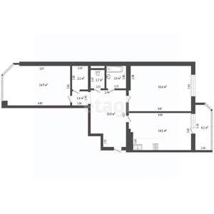 2-к квартира, вторичка, 66м2, 21/24 этаж