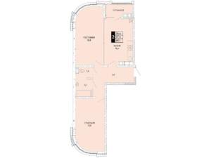 2-к квартира, вторичка, 69м2, 17/24 этаж