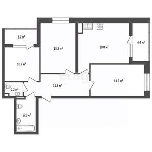 3-к квартира, вторичка, 79м2, 6/20 этаж