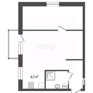 1-к квартира, вторичка, 45м2, 2/4 этаж
