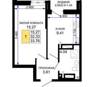 1-к квартира, вторичка, 34м2, 10/25 этаж